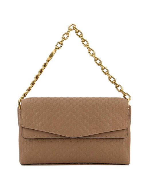Gucci Brown Biscuit Leather Medium Shoulder Bag