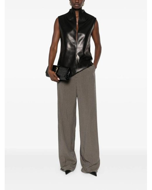 Balenciaga Gray Khaki Large Tailored Lyocell Pants