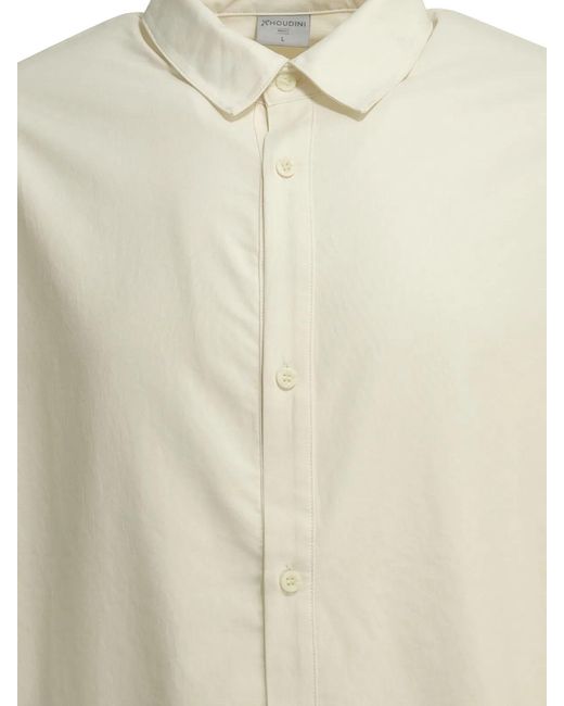 Houdini Sportswear White Simbio Base Shirt Recycled Polyester Casual Shirt for men