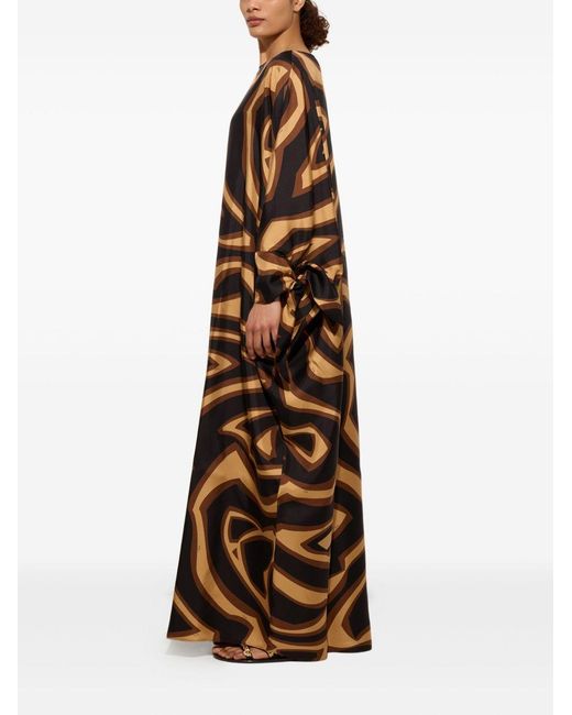 Emilio Pucci Multicolor Printed Silk Kaftan