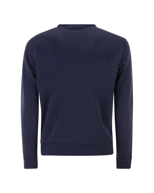 Polo Ralph Lauren Blue Terry Cloth Sweatshirt for men
