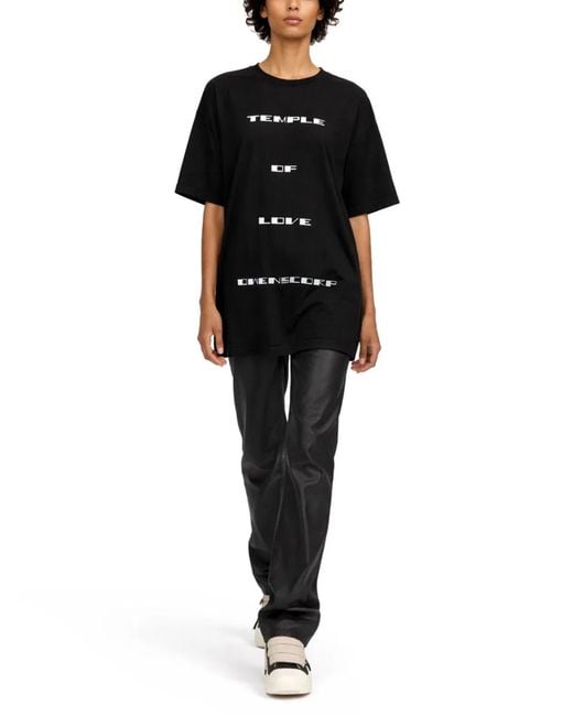 Rick Owens Black "Jumbo Ss" T-Shirt