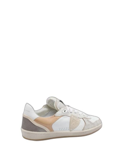 Philippe Model White Leather Sneakers for men
