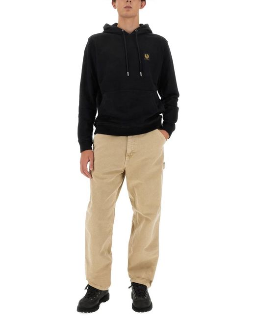 Belstaff Black Felpa Con Logo for men
