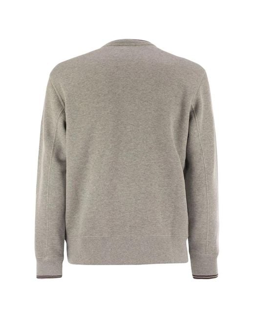 Autry Gray Logo Detail Cotton Sweatshirt for men