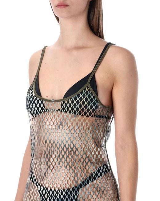 DIESEL Multicolor Gaya Mesh Beach Long Dress
