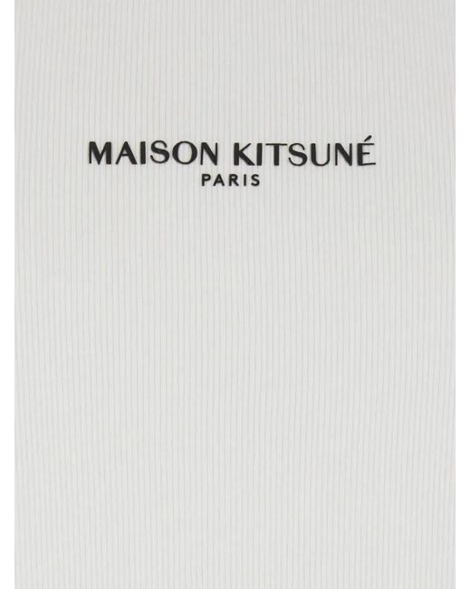 Maison Kitsuné White Maison Kitsuné Maison Kitsuné Logo Print Vest for men