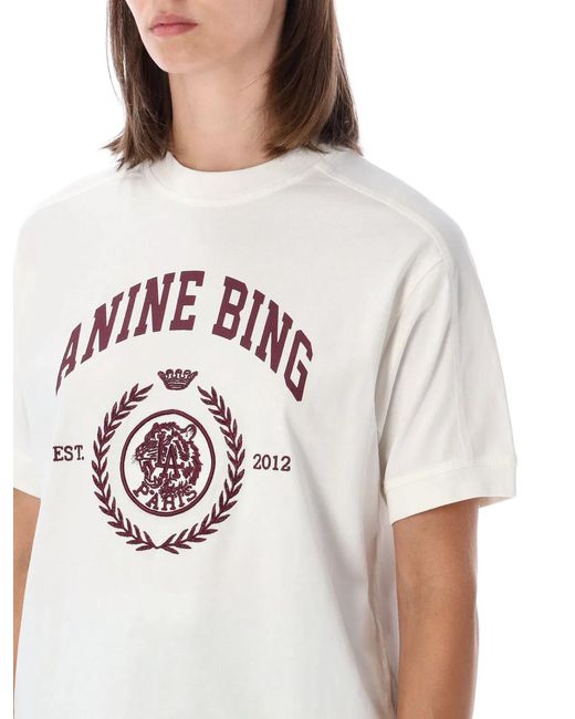 Anine Bing White Jaylin T-Shirt