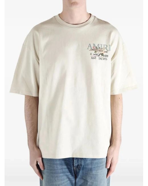 Amiri White Hope And Dreams T-Shirts for men