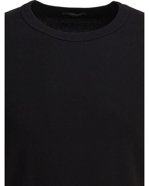 Tom Ford Black Cotton Underwear T-Shirt for men