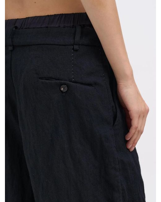 Masnada Black Oversized Wool Trousers