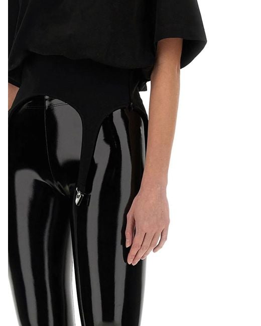 Fiorucci Black T-Shirt With Suspenders