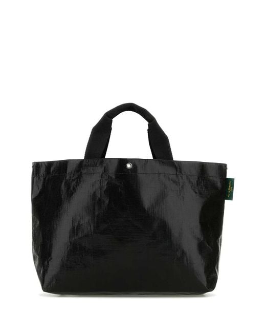 Herve Chapelier Black Herve' Chapelier Shopper Small, Rectangular Base