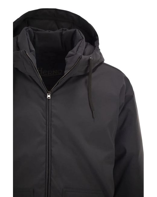 Herno Black Cotton Feel Jacket for men