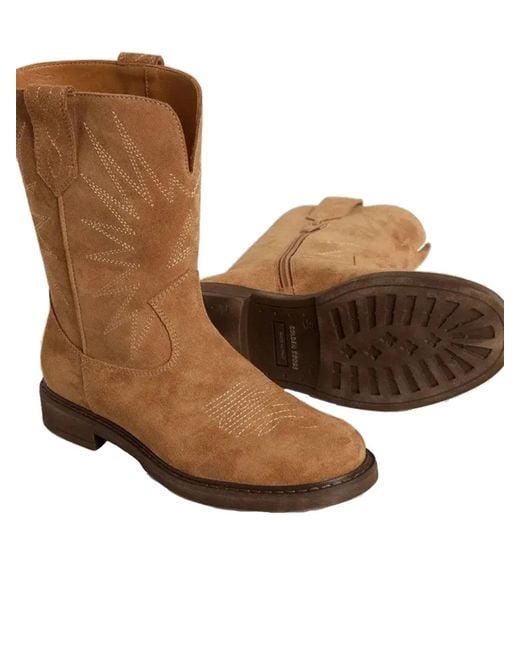 Golden Goose Deluxe Brand Brown "Wish Star Biker" Boots