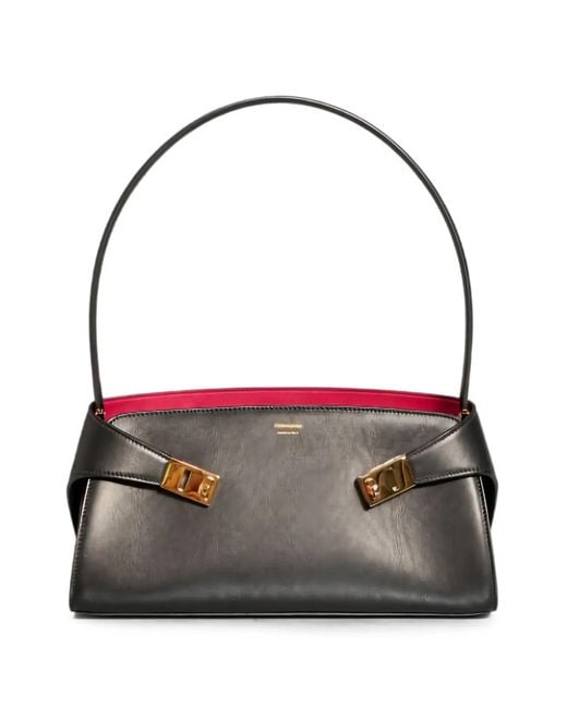 Ferragamo Black Leather Bag