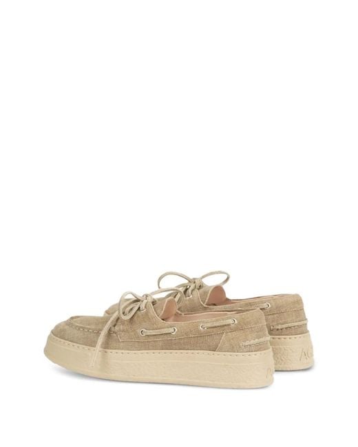 Agl Attilio Giusti Leombruni Natural Neutrals Lace-Up Fastening Fla