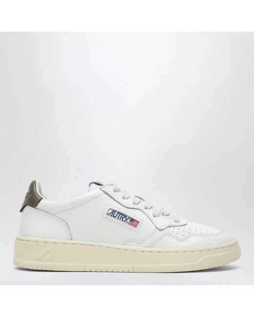Autry White Medalist Low Sneakers for men