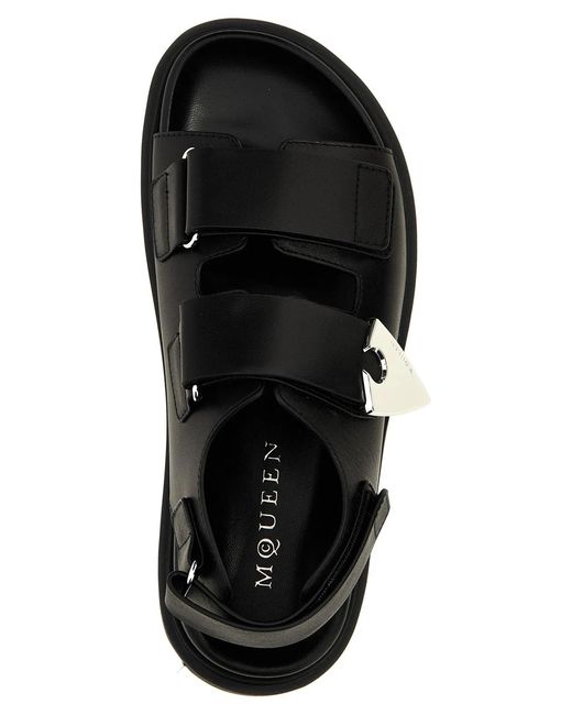 McQueen Black 'Parachute' Sandals