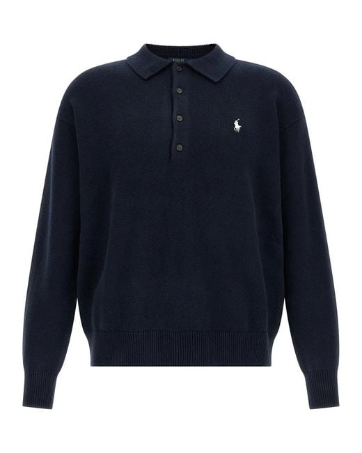 Polo Ralph Lauren Blue Cotton Sweater for men