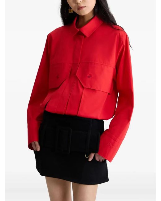Patou Black Belted Mini Skirt