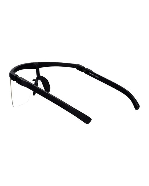 Mykita Black Md1 Pitch Clear Shield Acetate Glasses