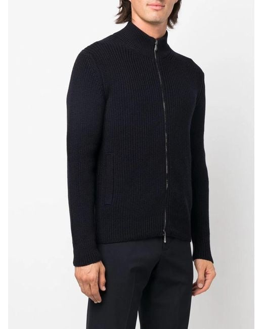 Drumohr Blue Half Zip Pullover for men