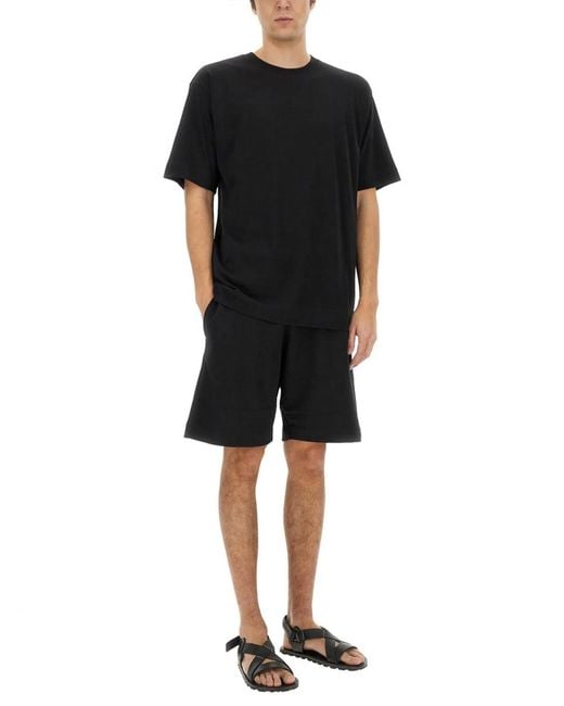 Dries Van Noten Black Cotton T-Shirt for men