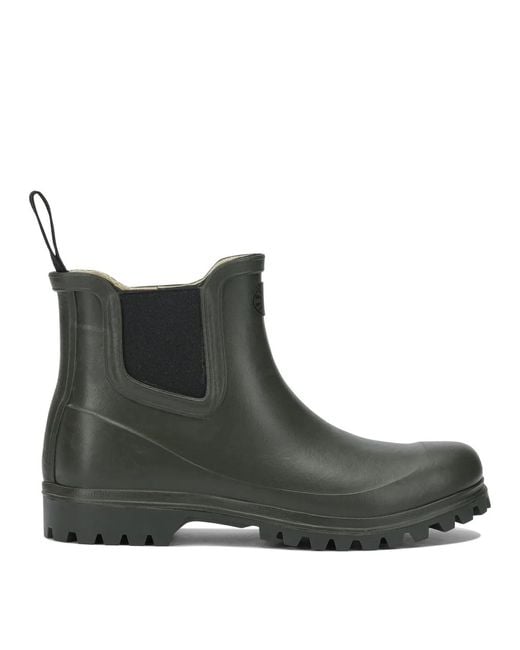 Superga Black Rubber Ankle Boots