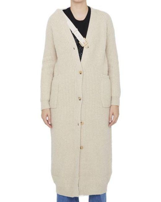 Max Mara White Wool Sumatra Cardigan