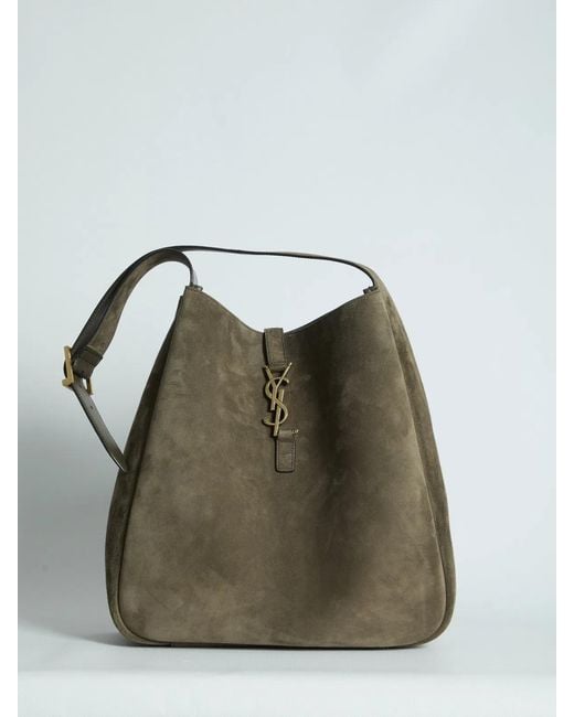 Saint Laurent Green Light Musk Le 5 À 7 Suede Bag