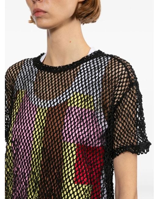 Comme des Garçons Black Open-Knit T-Shirt