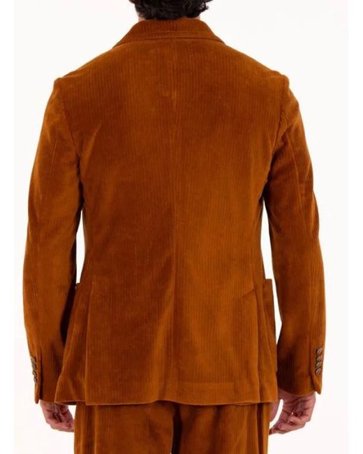 Circolo 1901 Brown Cotton Polyester Jacket for men