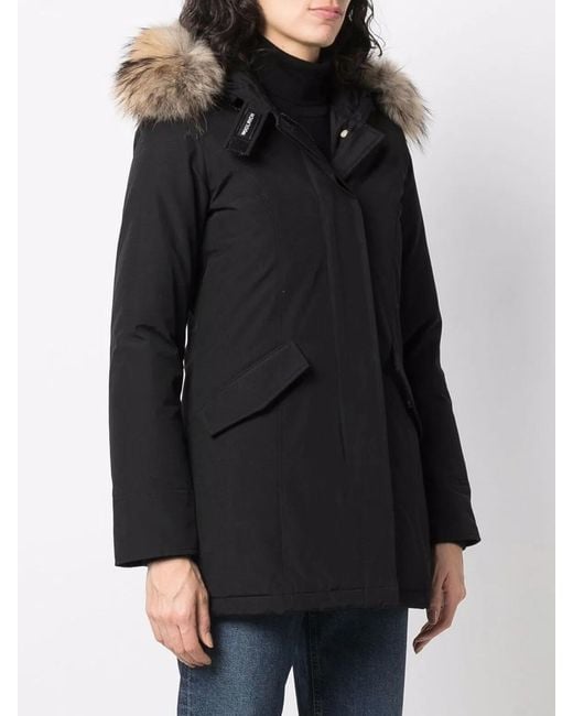 Woolrich Black Arctic Parka With Removable Fur