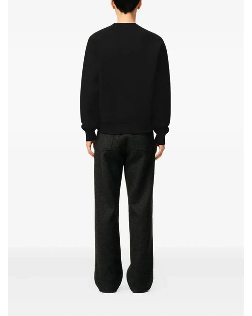 AMI Black Small Embossed Sweatshirt for men