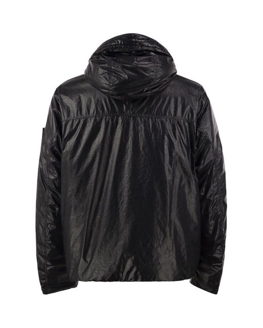 Stone Island Black Light Nylon 3L Tc Padded Hooded Jacket for men