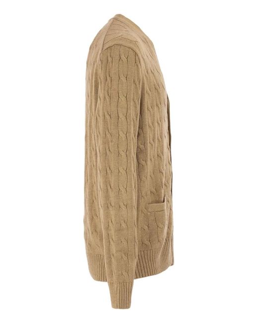Polo Ralph Lauren Natural Cotton Cable Knit Cardigan for men