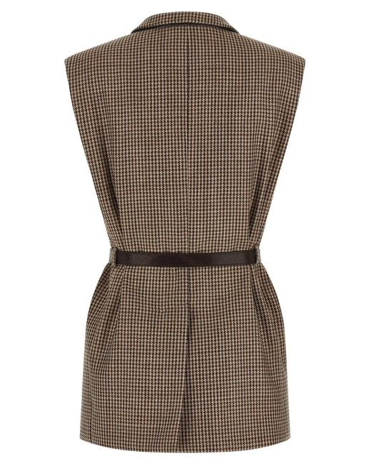 Brunello Cucinelli Gray Belted Vest