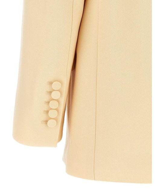 Zimmermann Natural Illustration Shawl Tux Jacket' Blazer