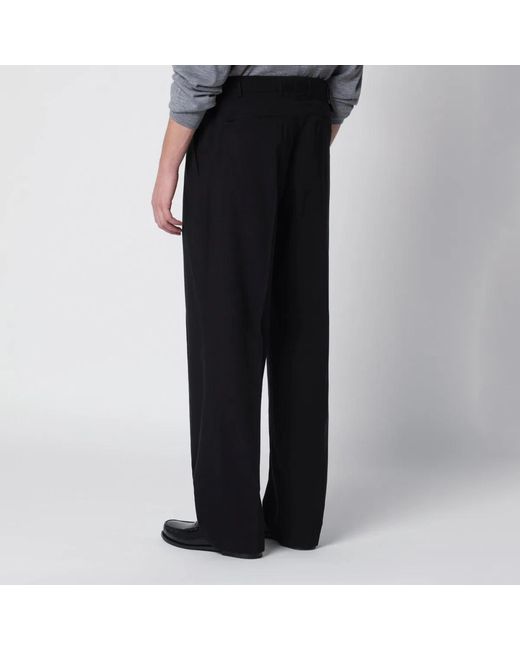 PT01 Black Wool Trousers for men