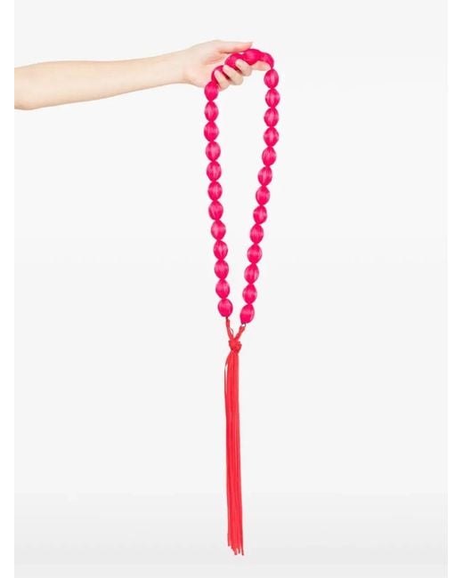 Pleats Please Issey Miyake Pink Pleats Please By Issey Miyake "Shibori" Necklace
