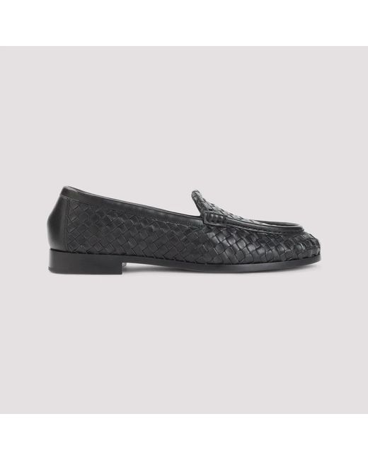 Bottega Veneta Black Silenzio Loafers for men