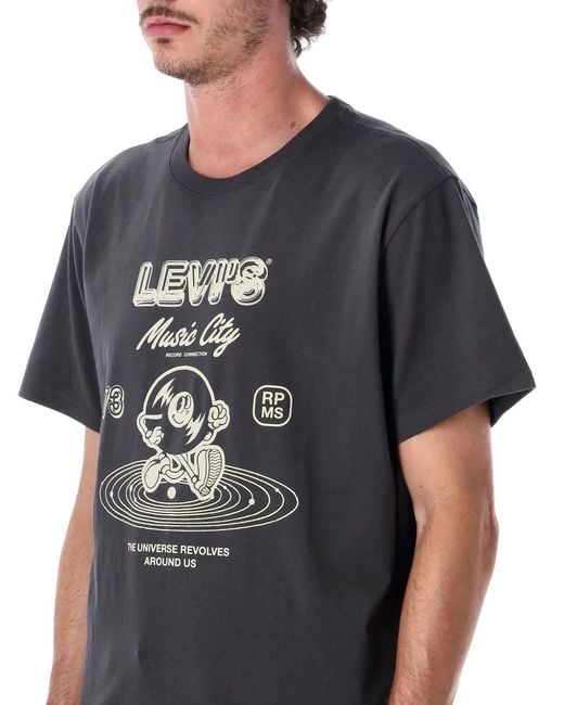 Levi's Black Essential Crew Neck T-Shirt for men