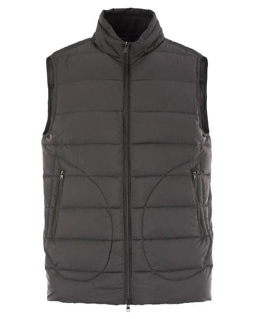 Herno Gray Down-Filled Waistcoat for men
