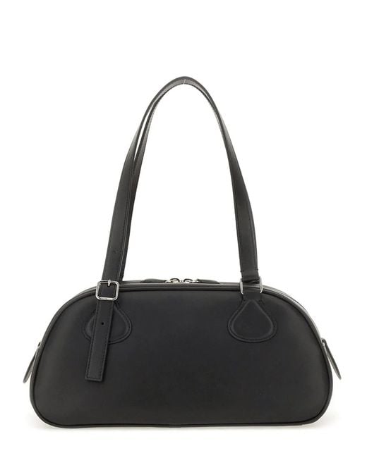 Courreges Black Bowling Bag "Friday" Medium
