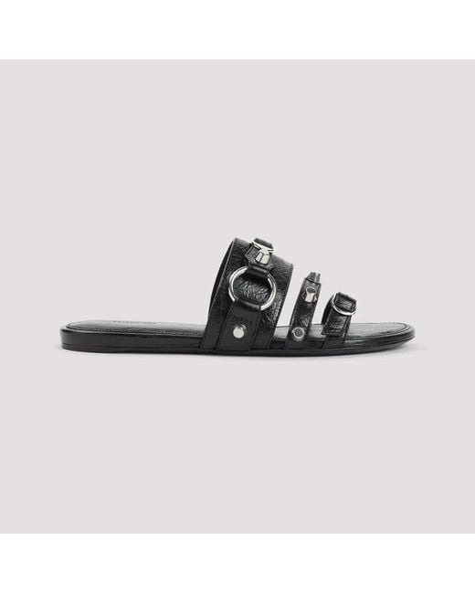 Balenciaga Black City Leather Mules