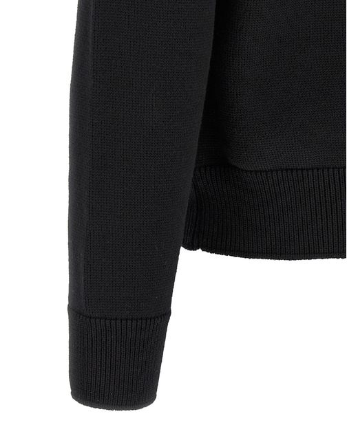 Moncler Black The 'Padded Wool Zip-Up' Cardigan for men