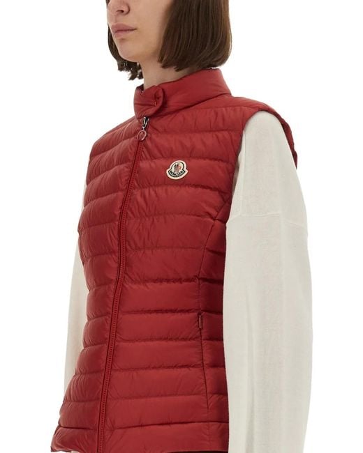 Moncler Red Padded Vest "Igens"