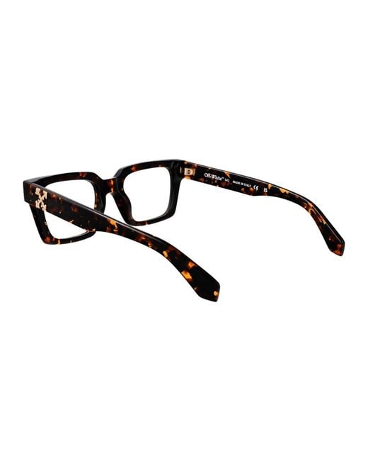Off-White c/o Virgil Abloh Black Shiny Dark Havana Acetate Glasses