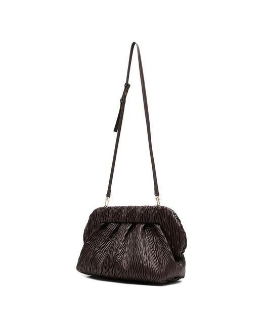 THEMOIRÈ White Bios Arricciato Apple Chocolate Leather Bag
